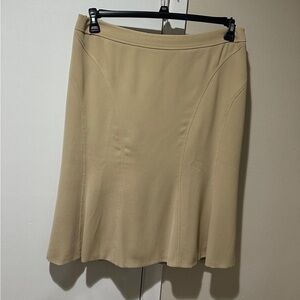 Luisa Spagnoli A-Line Skirt in Tan Size 50